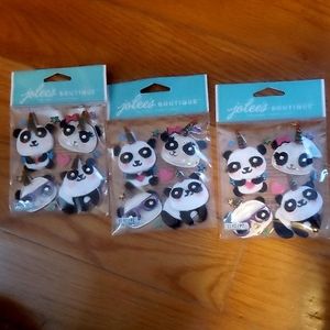 Set of panda stickers